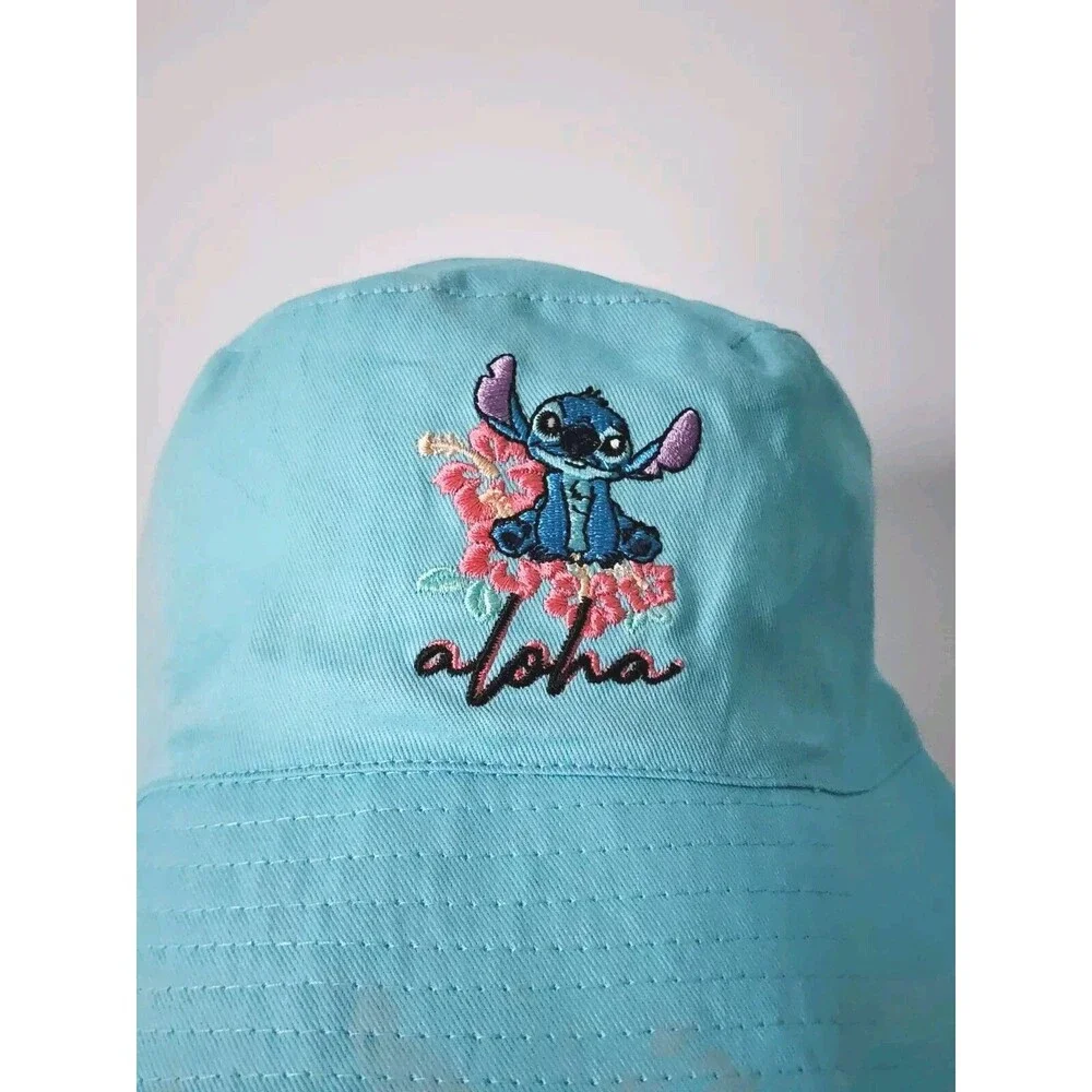 Disney Aloha 100 Anniversary Lilo & Stitch Bucket Hat Blue Adult NWT OS Primark